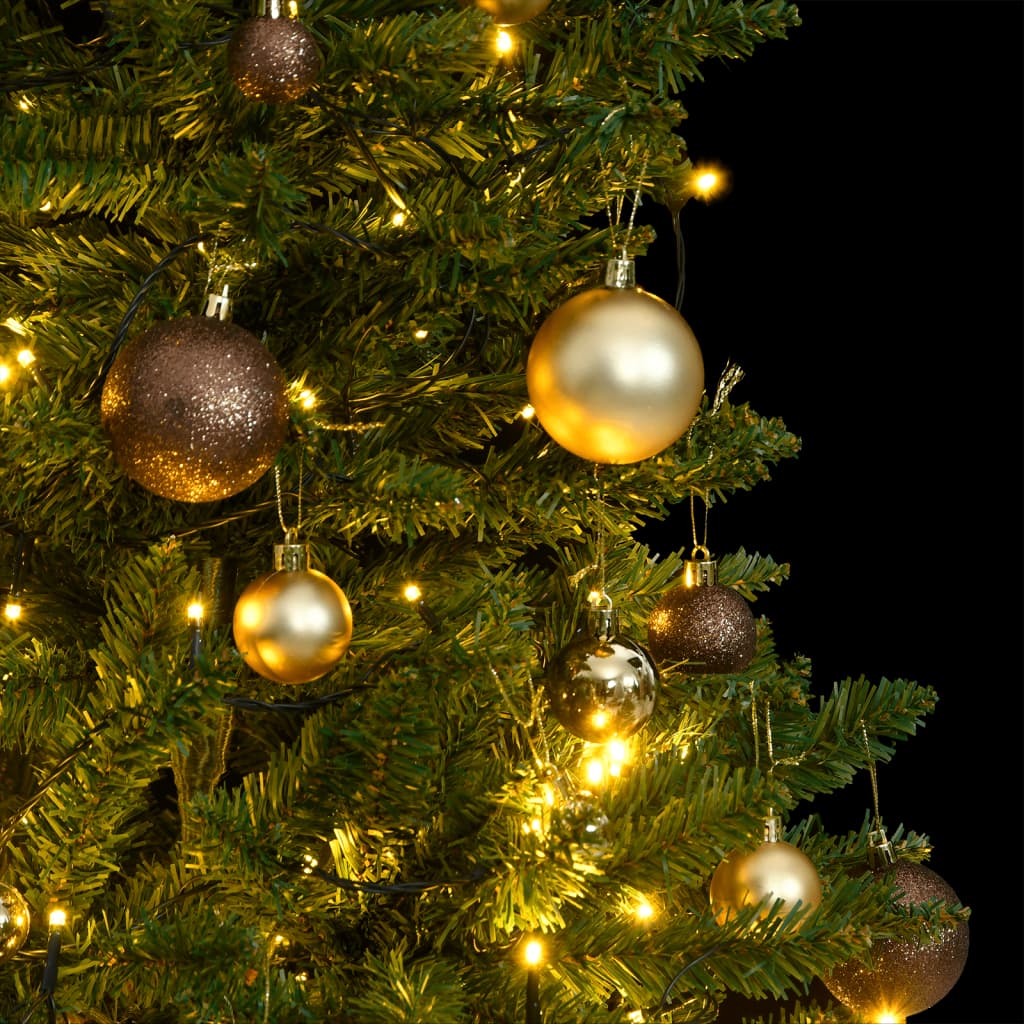 VidaXL Künstlicher Weihnachtsbaum mit Scharnieren 150 LED und Weihnachtskugeln 120 cm