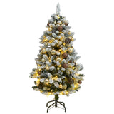 VidaXL Künstlicher Weihnachtsbaum mit Scharnieren 150 LED und Weihnachtskugeln 120 cm