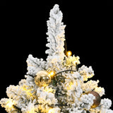 VidaXL Künstlicher Weihnachtsbaum mit Scharnieren 150 LED und Weihnachtskugeln 120 cm