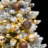 VidaXL Künstlicher Weihnachtsbaum mit Scharnieren 150 LEDs und Weihnachtskugeln 150 cm