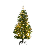 VidaXL Künstlicher Weihnachtsbaum mit Scharnieren 150 LED und Weihnachtskugeln 120 cm