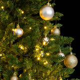 VidaXL Künstlicher Weihnachtsbaum mit Scharnieren 150 LED und Weihnachtskugeln 120 cm
