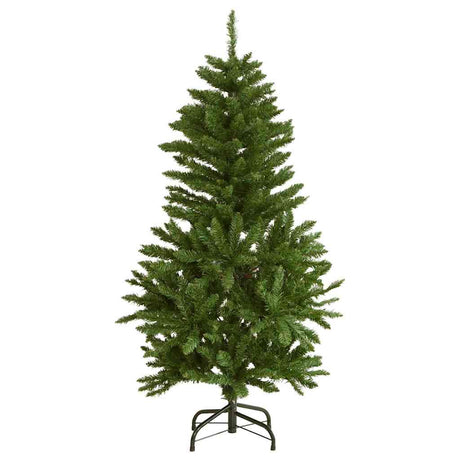 VidaXL Künstlicher Weihnachtsbaum mit Scharnieren 150 LED und Weihnachtskugeln 120 cm