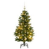 VidaXL Künstlicher Weihnachtsbaum mit Scharnieren 150 LEDs und Weihnachtskugeln 150 cm