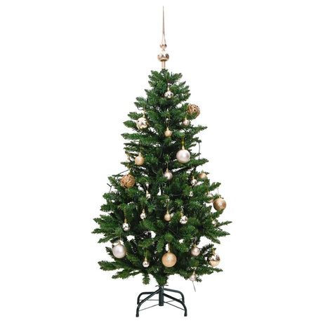 VidaXL Künstlicher Weihnachtsbaum mit Scharnieren 150 LEDs und Weihnachtskugeln 150 cm