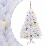 Vidaxl kunstkerstboom 120 cm pvc en staal wit
