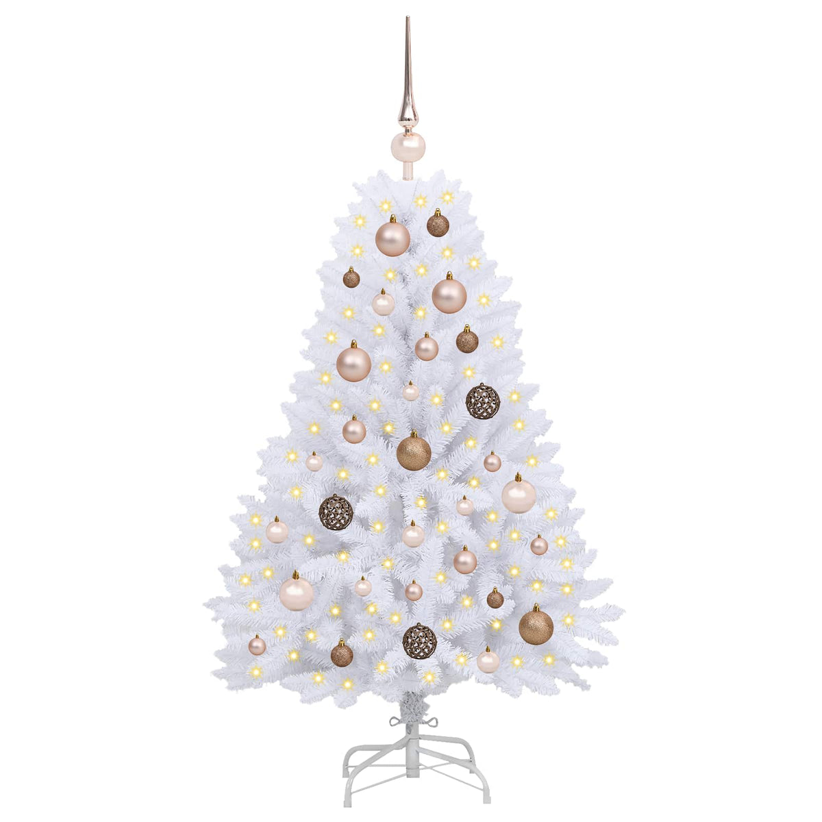 Vidaxl kunstkerstboom 120 cm pvc en staal wit