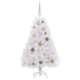Vidaxl kunstkerstboom 120 cm pvc en staal wit