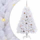 Vidaxl kunstkerstboom 150 cm pvc en staal wit