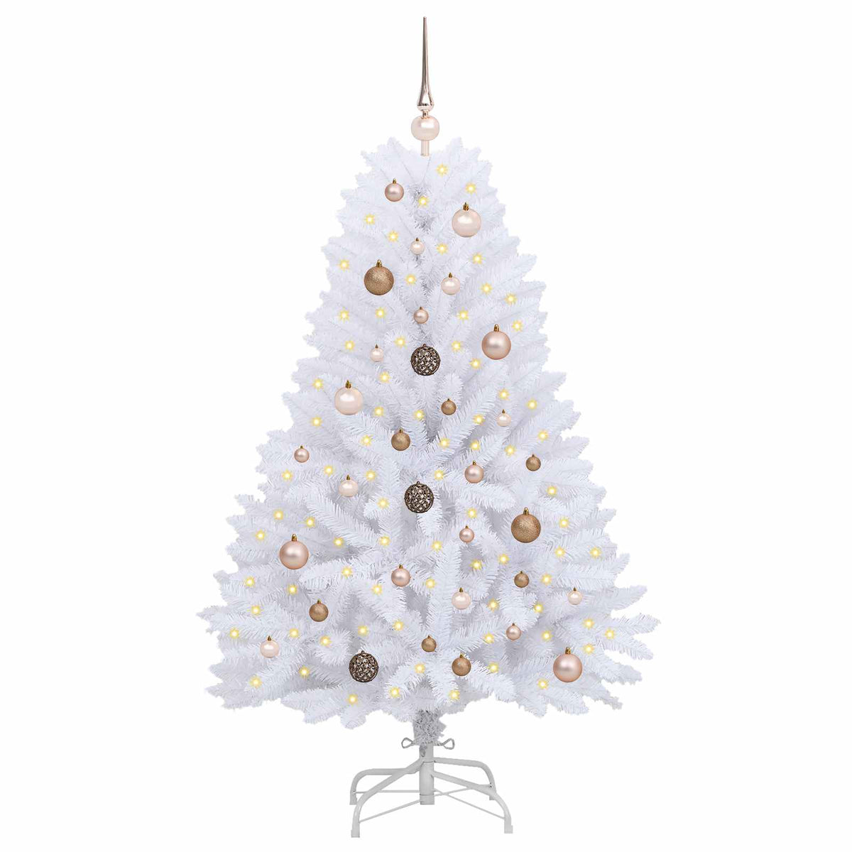 Vidaxl kunstkerstboom 150 cm pvc en staal wit
