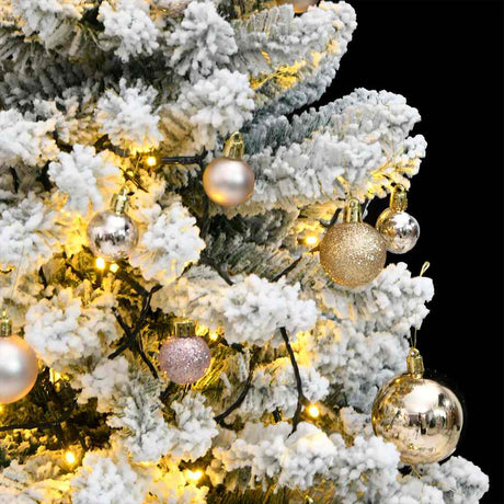 VidaXL Künstlicher Weihnachtsbaum mit Scharnieren 150 LED und Weihnachtskugeln 120 cm