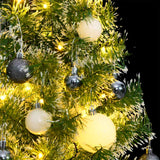 VidaXL Künstlicher Weihnachtsbaum 150 LEDs, Kugeln und Schnee 150 cm
