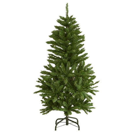 Vidaxx künstlicher Weihnachtsbaum mit Scharnieren 150 LED und Weihnachtskugeln 120 cm