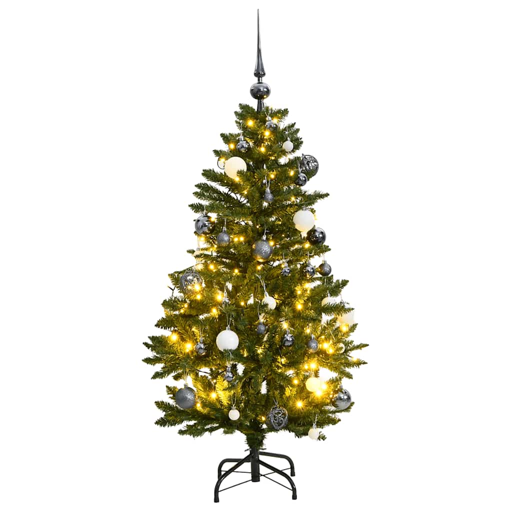 VidaXL Künstlicher Weihnachtsbaum mit Scharnieren 150 LEDs und Weihnachtskugeln 150 cm