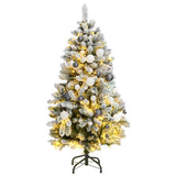 VidaXL Künstlicher Weihnachtsbaum mit Scharnieren 150 LED und Weihnachtskugeln 120 cm