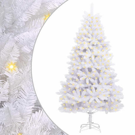 Vidaxl kunstkerstboom 300 led's pvc en staal wit