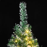 VidaXL Künstlicher Weihnachtsbaum mit 300 LEDs, Kugeln und Schnee 210 cm