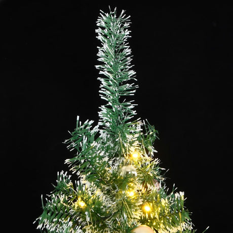 VidaXL Künstlicher Weihnachtsbaum mit 300 LEDs, Kugeln und Schnee 210 cm