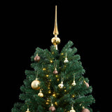 VidaXL Künstlicher Weihnachtsbaum mit Scharnieren 300 LEDs und Weihnachtskugeln 180 cm