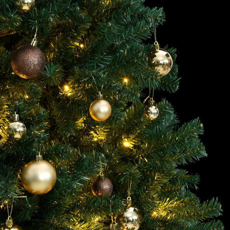 VidaXL Künstlicher Weihnachtsbaum mit Scharnieren 300 LEDs und Weihnachtskugeln 180 cm