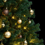 VidaXL Künstlicher Weihnachtsbaum mit Scharnieren 300 LEDs und Weihnachtskugeln 210 cm