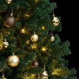 VidaXL Künstlicher Weihnachtsbaum mit Scharnieren 300 LEDs und Weihnachtskugeln 240 cm