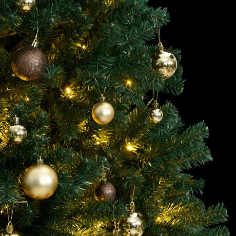 VidaXL Künstlicher Weihnachtsbaum mit Scharnieren 300 LEDs und Weihnachtskugeln 240 cm
