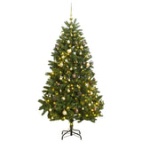 VidaXL Künstlicher Weihnachtsbaum mit Scharnieren 300 LEDs und Weihnachtskugeln 270 cm