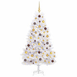 Vidaxl kunstkerstboom 180 cm pvc en staal wit