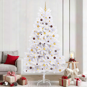 Vidaxl kunstkerstboom 240 cm pvc en staal wit