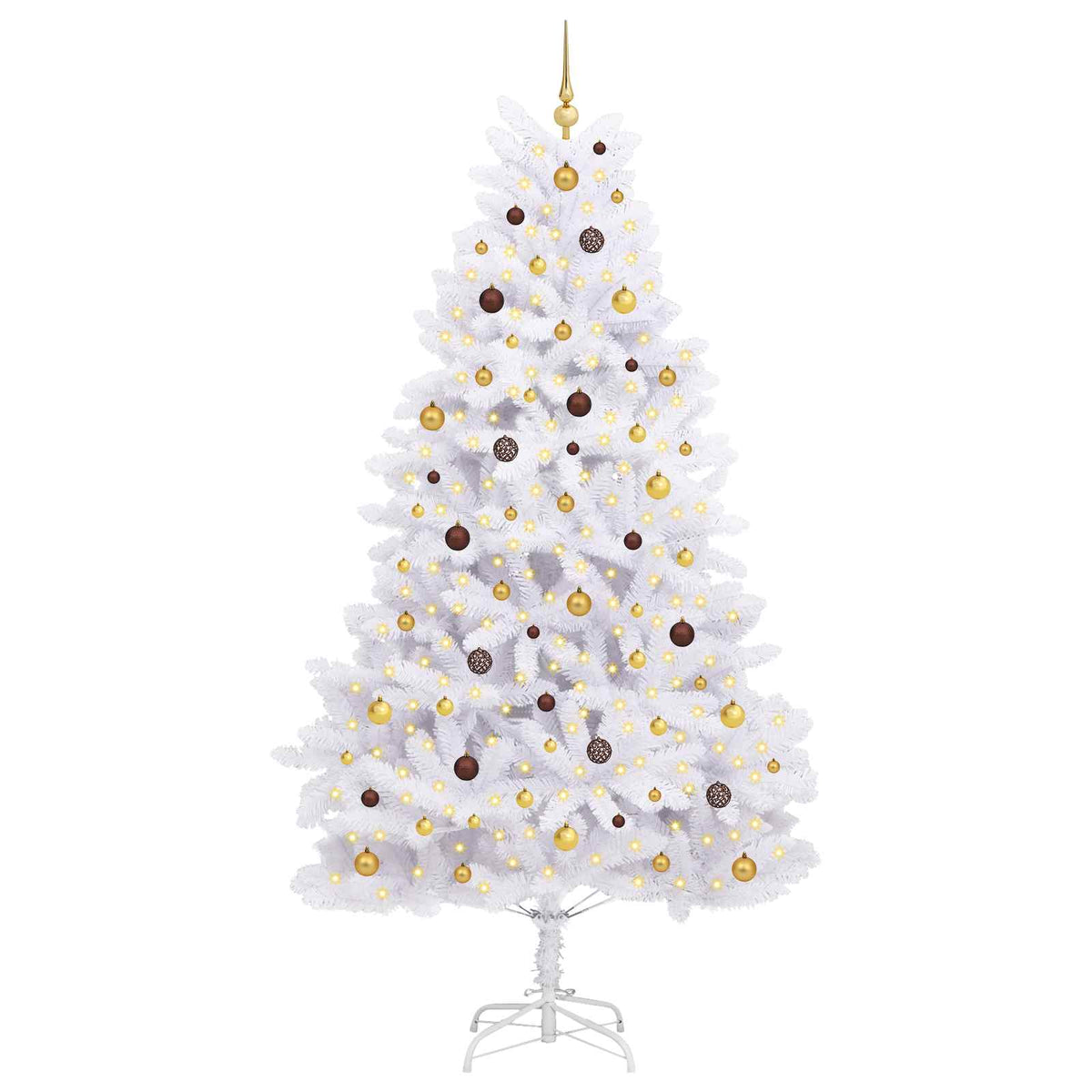 Vidaxl kunstkerstboom 270 cm pvc en staal wit