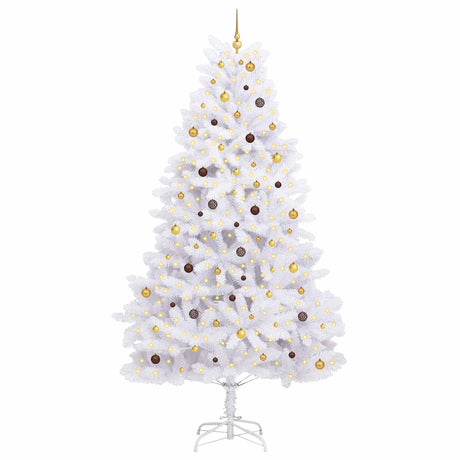 Vidaxl kunstkerstboom 300 cm pvc en staal wit