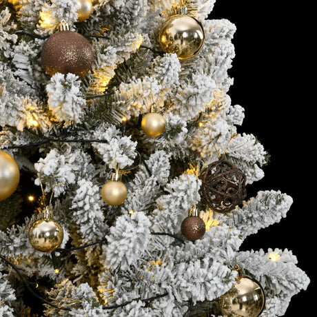 VidaXL Künstlicher Weihnachtsbaum mit Scharnieren 300 LEDs und Weihnachtskugeln 180 cm