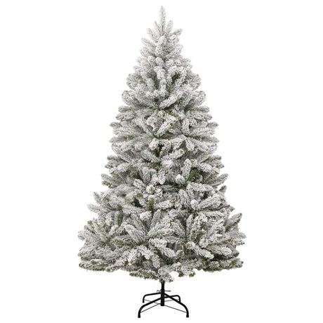 Vidaxl kunstkerstboom met scharnieren 300 led's en kerstballen 210 cm