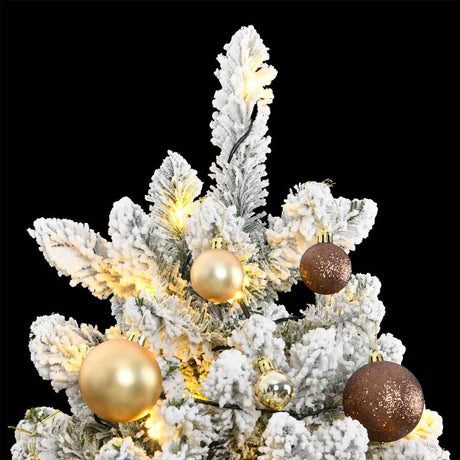 Vidaxl kunstkerstboom met scharnieren 300 led's en kerstballen 300 cm