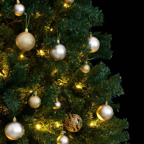 VidaXL Künstlicher Weihnachtsbaum mit Scharnieren 300 LEDs und Weihnachtskugeln 210 cm