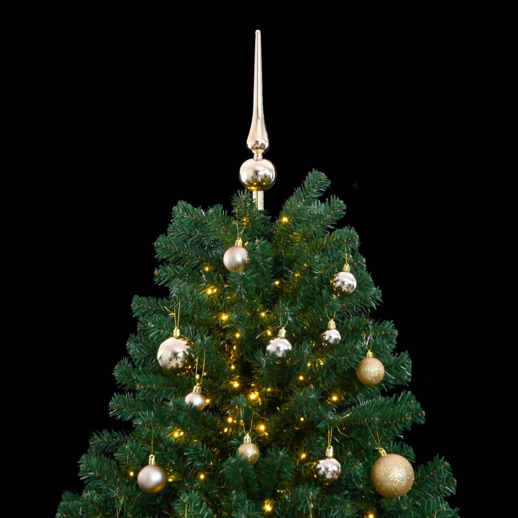 VidaXL Künstlicher Weihnachtsbaum mit Scharnieren 300 LEDs und Weihnachtskugeln 240 cm
