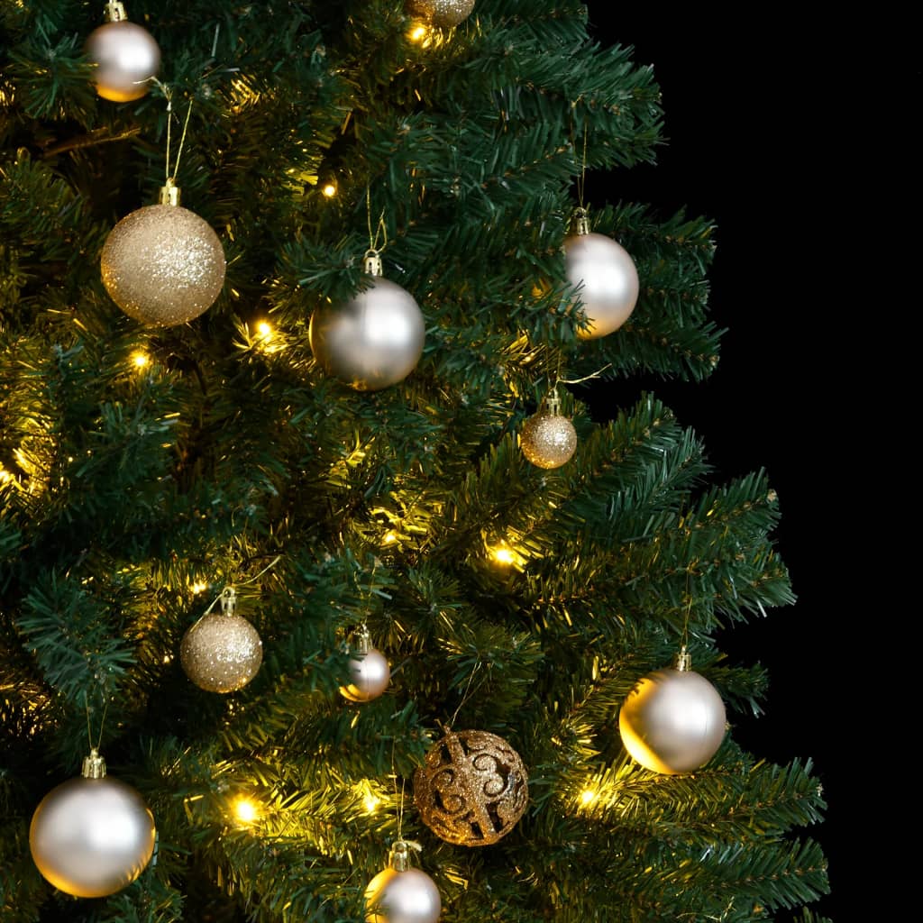 VidaXL Künstlicher Weihnachtsbaum mit Scharnieren 300 LEDs und Weihnachtskugeln 240 cm