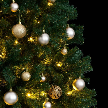 VidaXL Künstlicher Weihnachtsbaum mit Scharnieren 300 LEDs und Weihnachtskugeln 240 cm