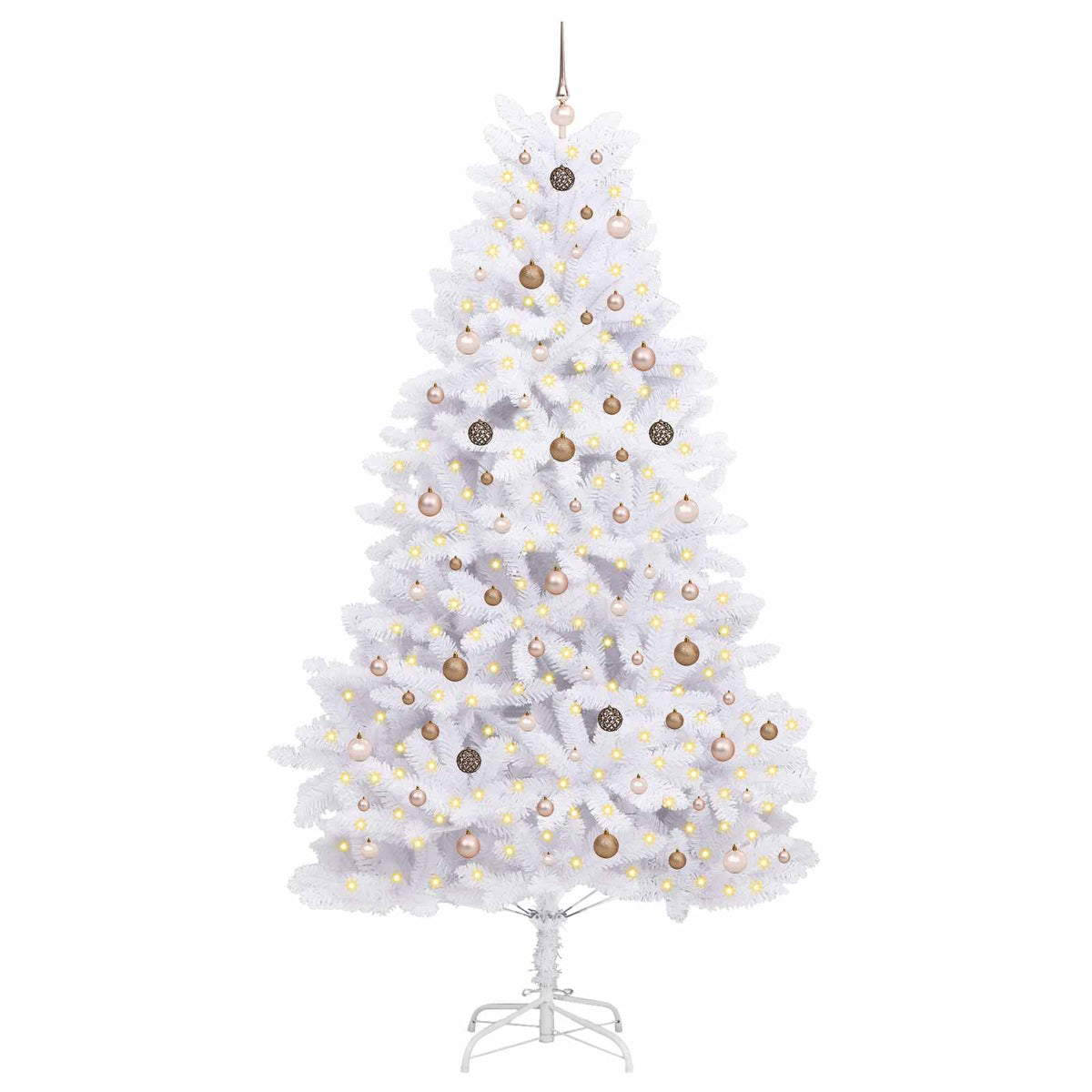 Vidaxl kunstkerstboom 270 cm pvc en staal wit