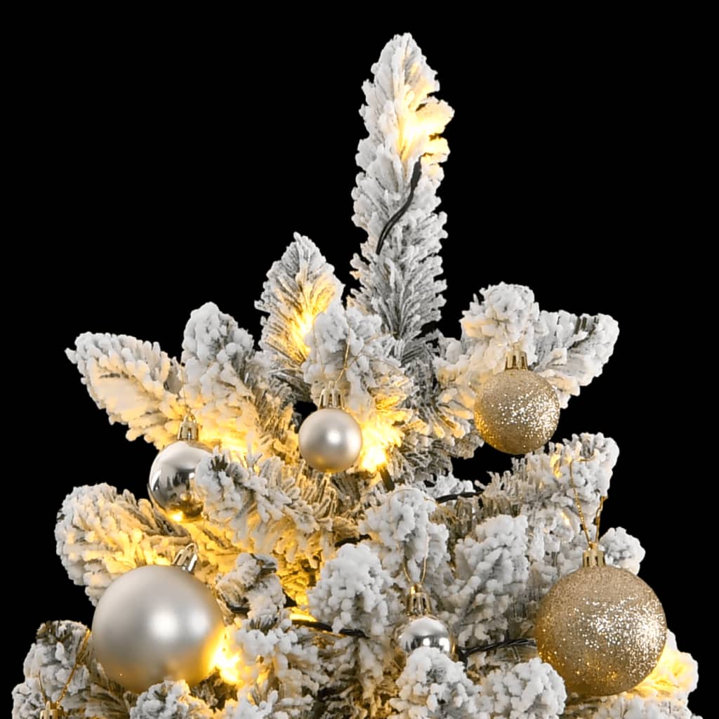 VidaXL Künstlicher Weihnachtsbaum mit Scharnieren 300 LEDs und Weihnachtskugeln 180 cm