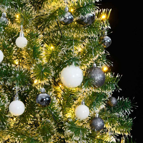 VidaXL Künstlicher Weihnachtsbaum mit 300 LEDs, Kugeln und Schnee 240 cm