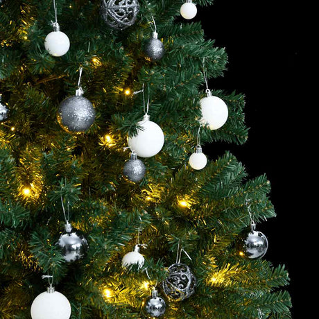 VidaXL Künstlicher Weihnachtsbaum mit Scharnieren 300 LEDs und Weihnachtskugeln 210 cm