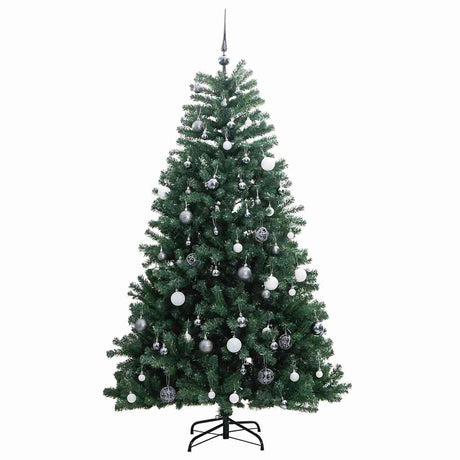 VidaXL Künstlicher Weihnachtsbaum mit Scharnieren 300 LEDs und Weihnachtskugeln 210 cm