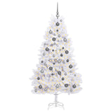 Vidaxl kunstkerstboom 180 cm pvc en staal wit