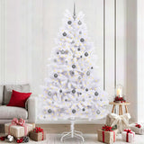 Vidaxl kunstkerstboom 240 cm pvc en staal wit