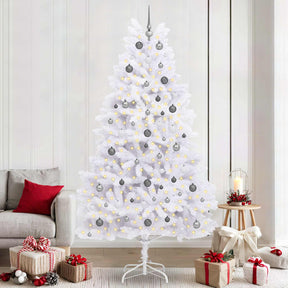 Vidaxl kunstkerstboom 240 cm pvc en staal wit