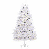 Vidaxl kunstkerstboom 240 cm pvc en staal wit