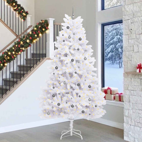 Vidaxl kunstkerstboom 300 cm pvc en staal wit