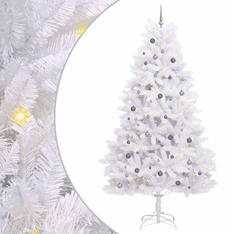 Vidaxl kunstkerstboom 300 cm pvc en staal wit